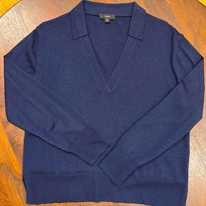 J. Crew merino polo sweater.